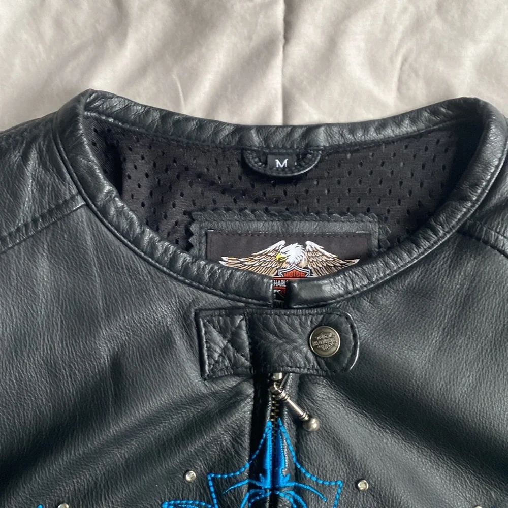 Harley Davidson leather jacket medium brand new - Picture 4 of 8